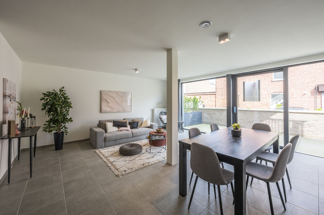 Bostoen Modelappartement Residentie Clavis Aalst Leefruimte