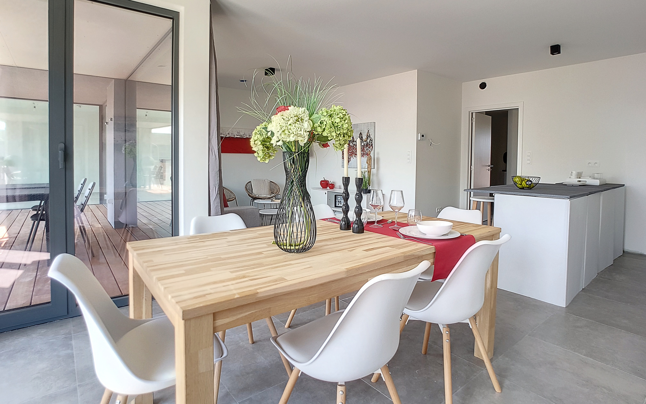 Eetplaats kijkappartement in Arcelar te Aartselaar