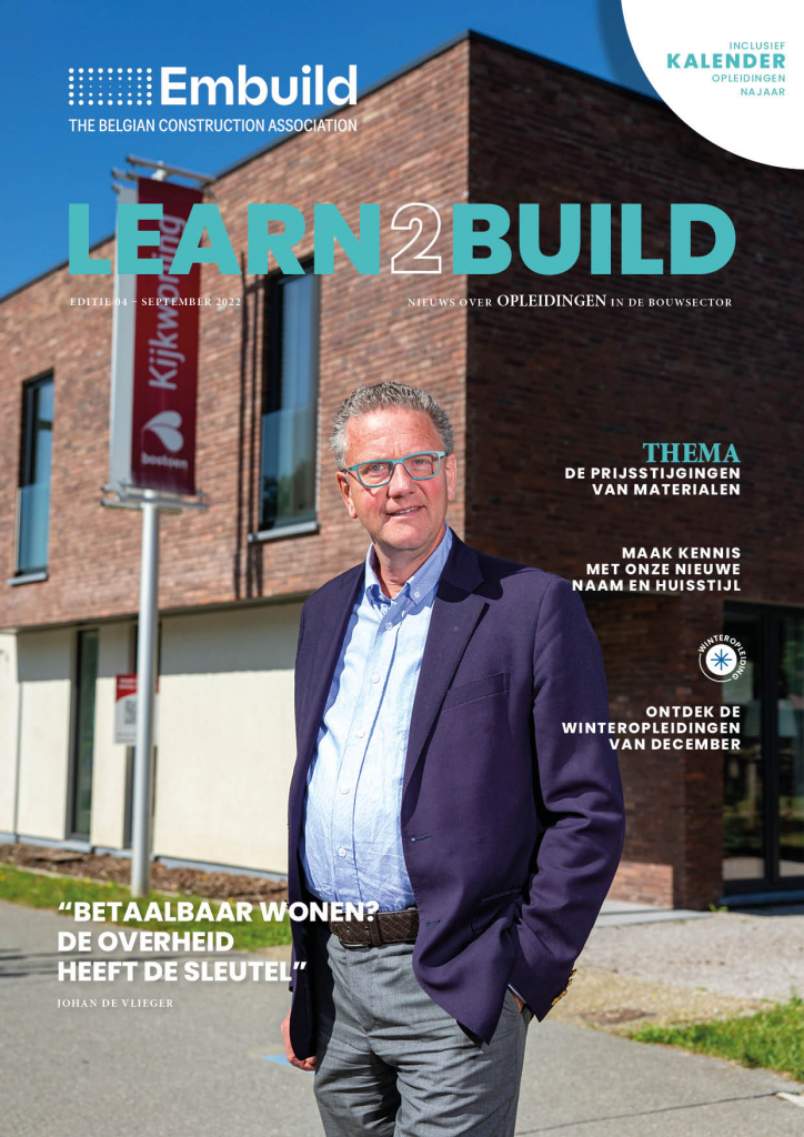 Cover Johan De Vlieger in Embuild Vlaanderen over betaalbaar wonen