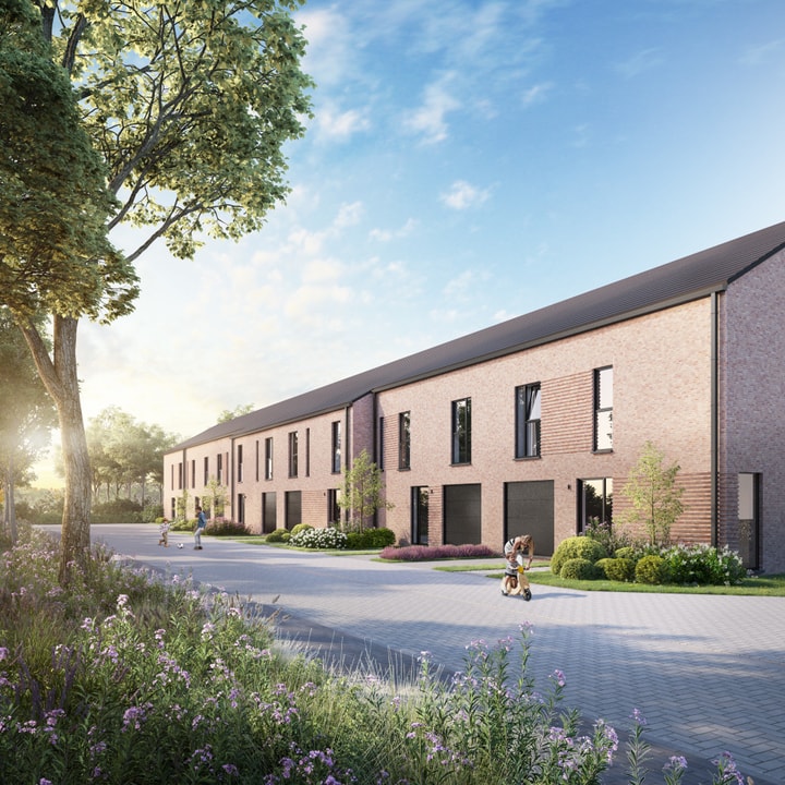 Bostoen nieuwbouwwoningen Niel De Parel voorgevel