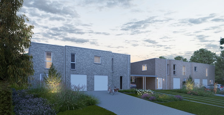 Bostoen nieuwbouwwoningen FruitHof Tielt-Winge voorgevel