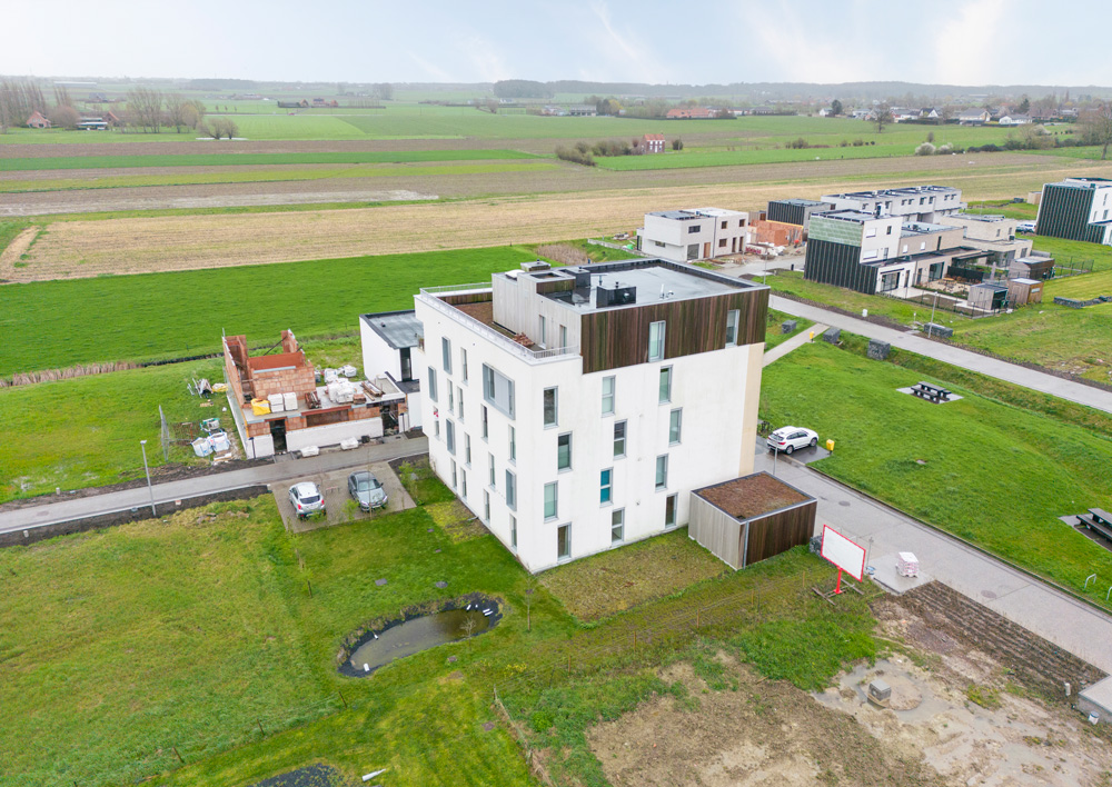 Bostoen Ieper Residentie Posseidon nieuwbouwappartementen zijgevel