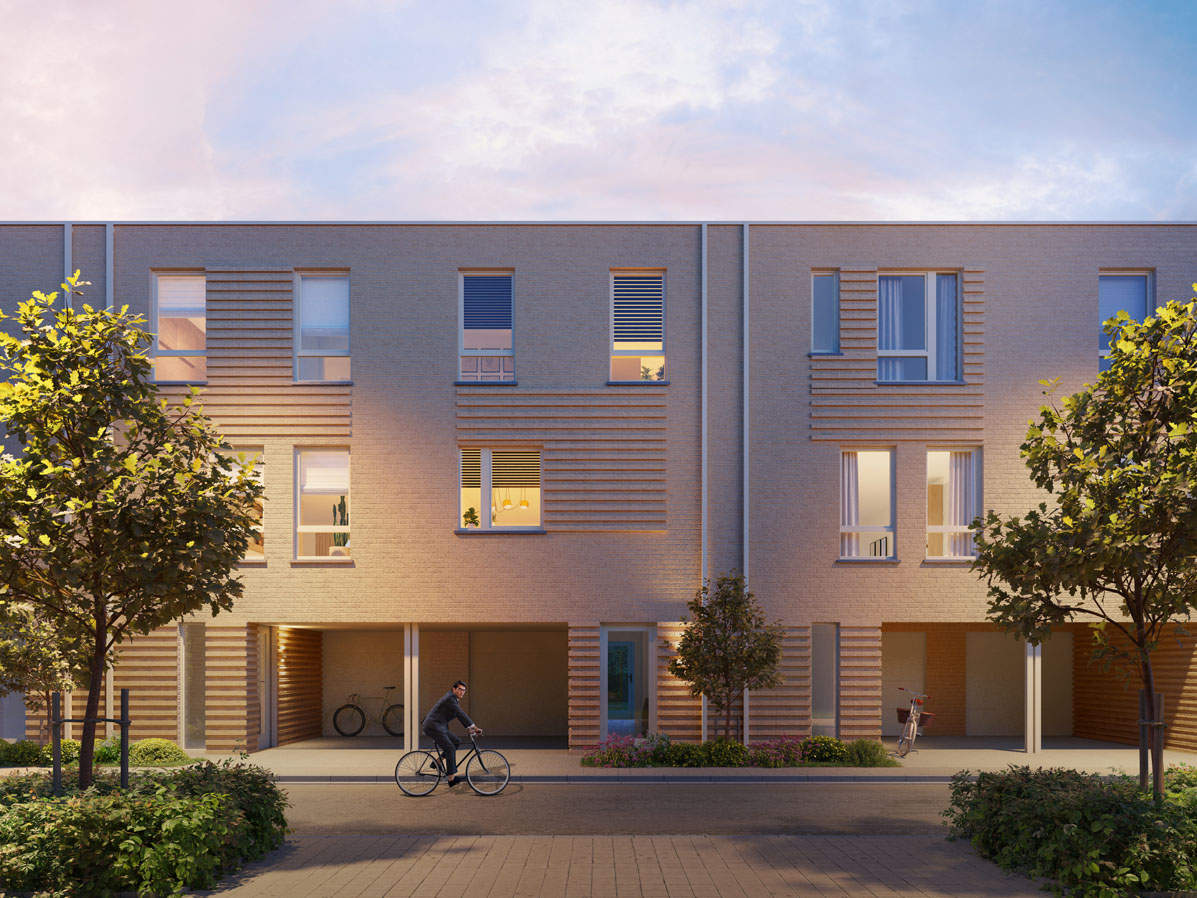 Bostoen EikenLeen Eke nieuwbouwwoningen voorgevel