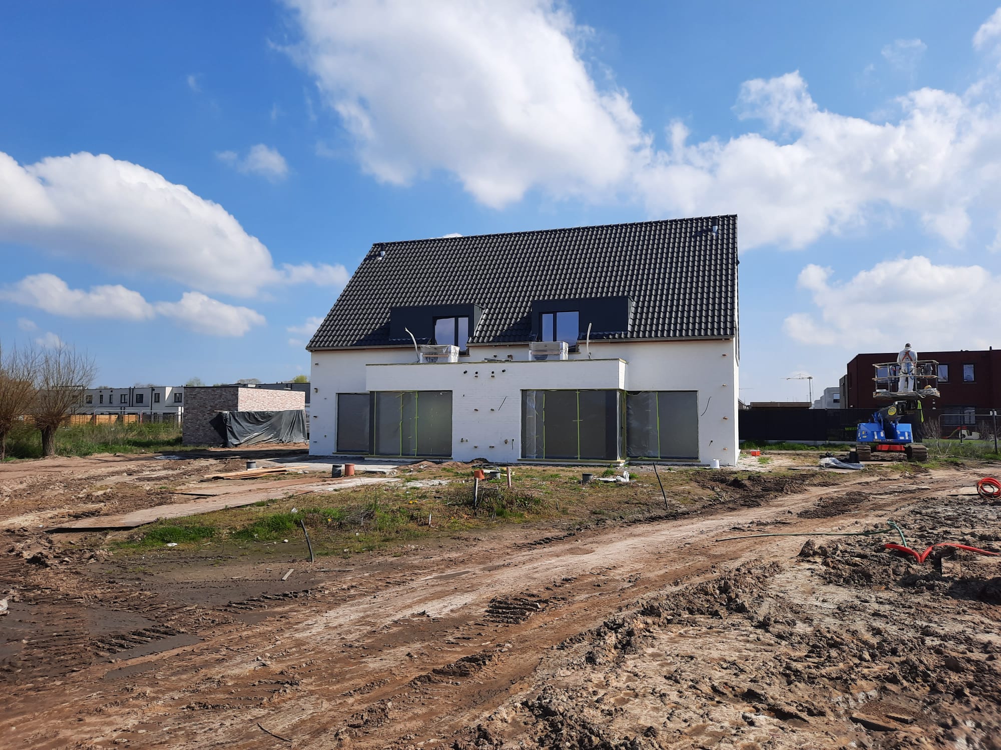 Bostoen nieuwbouwwoning WilgenHof Astene achtergevel