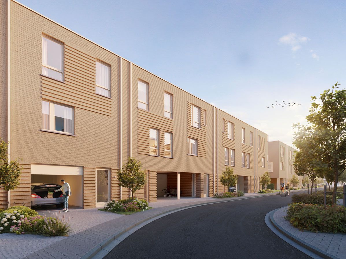 Bostoen EikenLeen Eke nieuwbouwwoningen voorgevel