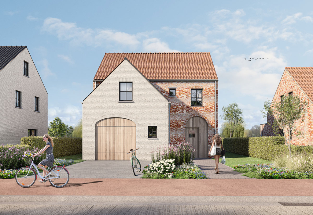Bostoen Wachtebeke Hof Langelede render voorgevel banner