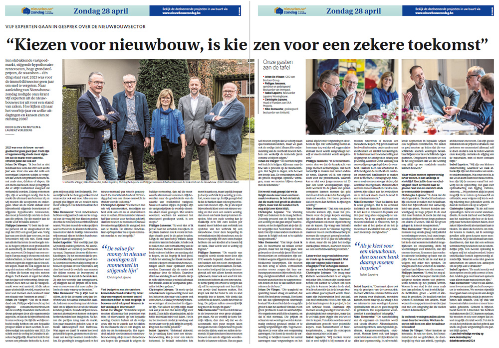 Bostoen De Zondag artikel vijf experten in gesprek over de nieuwbouwsector