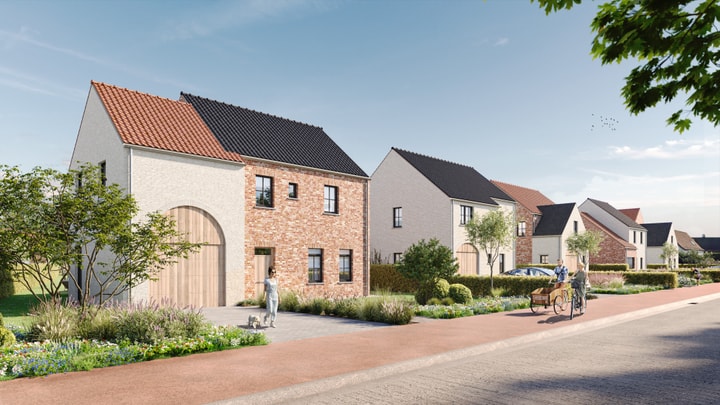 Bostoen Hof Langelede nieuwbouw pastorijwoningen te koop in Wachtebeke render voorgevel