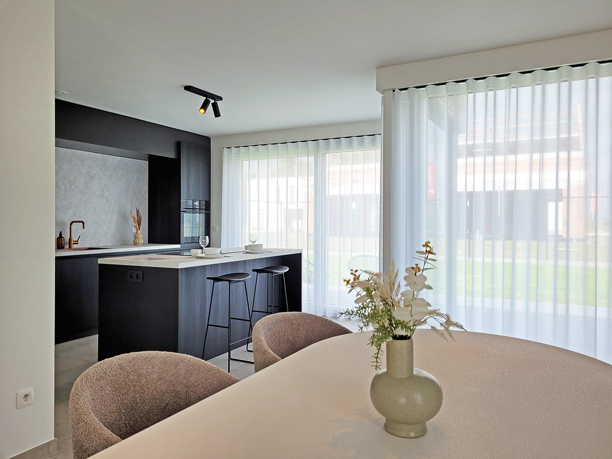Bostoen RivaHof Dentergem stijlvolle kijkwoning keuken eetplaats