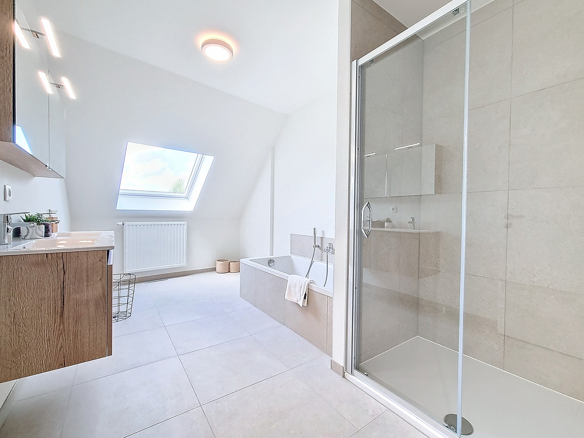 Bostoen Residentie Arcelar in Aartselaar energiezuinig nieuwbouwappartement A301 badkamer