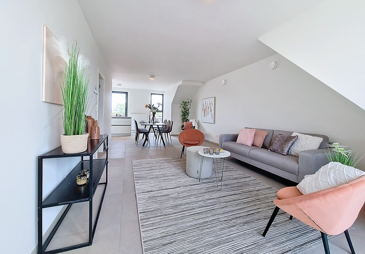 Bostoen Residentie Arcelar in Aartselaar energiezuinig nieuwbouwappartement A301 leefruimte