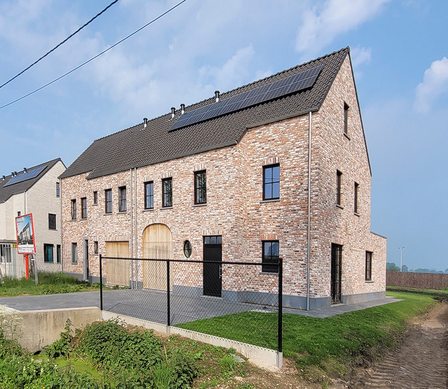 Bostoen kijkwoning pastorijwoning Hof Landuit in Eke voorgevel