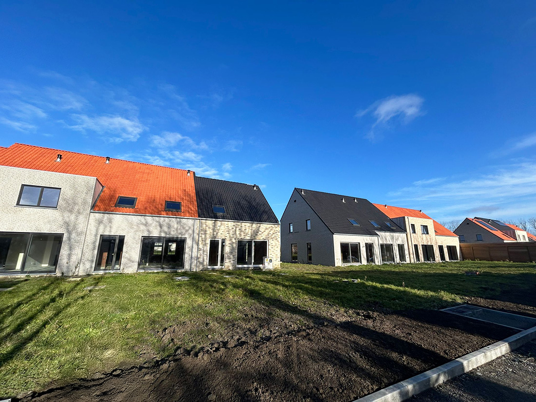 Bostoen Landelijke nieuwbouwwoningen Ramskapelle Hof Teghelrie Tuin