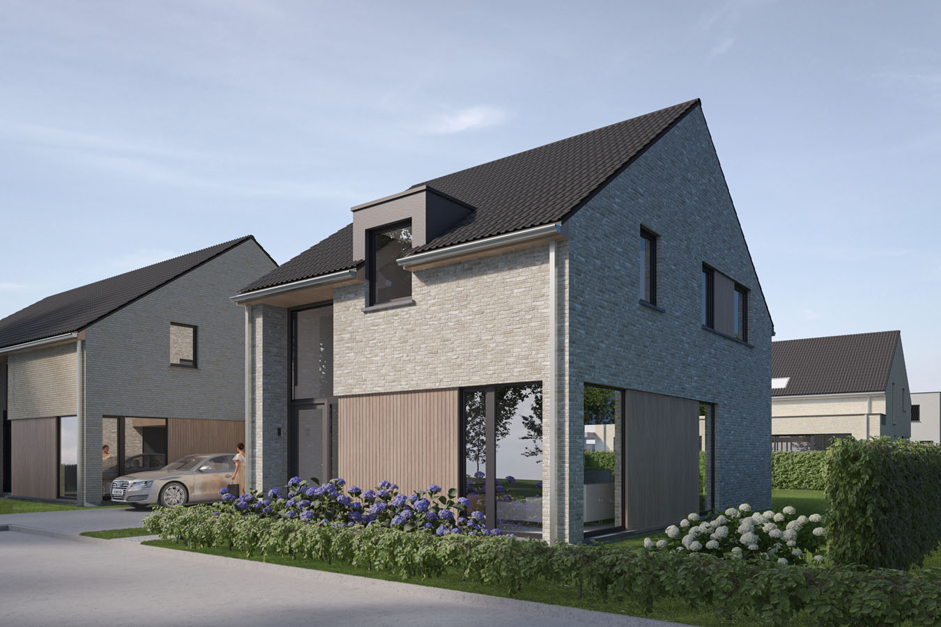 Bostoen Energiezuinige gezinswoningen Dentergem RivaHof