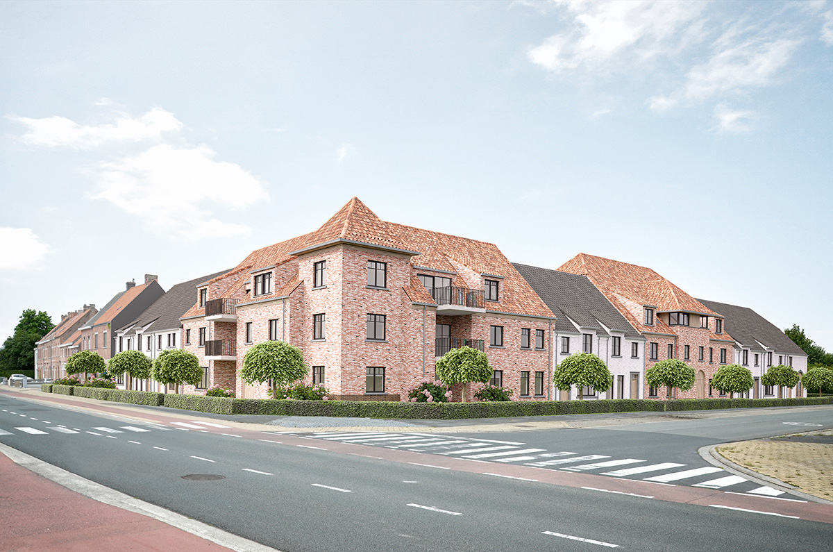 Bostoen Landelijke woningen en appartementen in Deinze D'Hulhaege Nieuwbouwproject