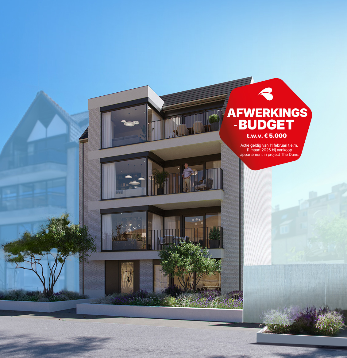 Bostoen Nieuwbouwappartementen in Koksijde Aan de kust The Dune